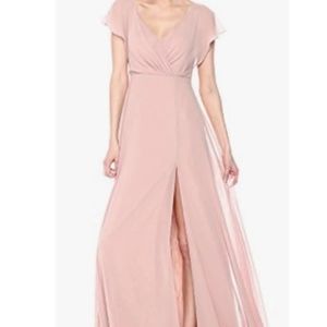 Jenny Yoo Alanna Chiffon Whipped Apricot Bridesmaid Dress
